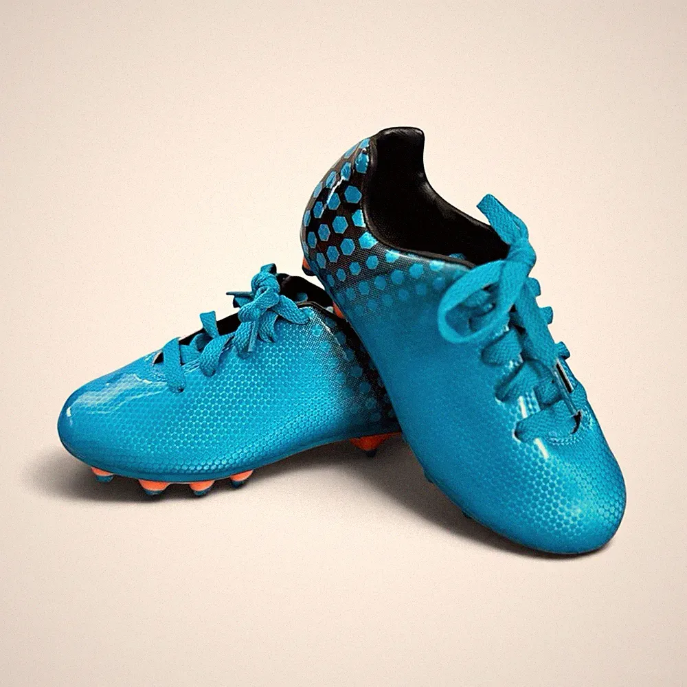 Vizari Soccer Cleats US 11.5 C, Blue/Black w/ Orange Studs