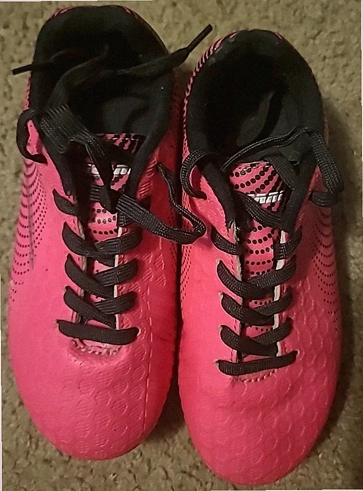 Vizari Stealth FG Soccer Cleats Girls Size 1Y Hot Pink Black