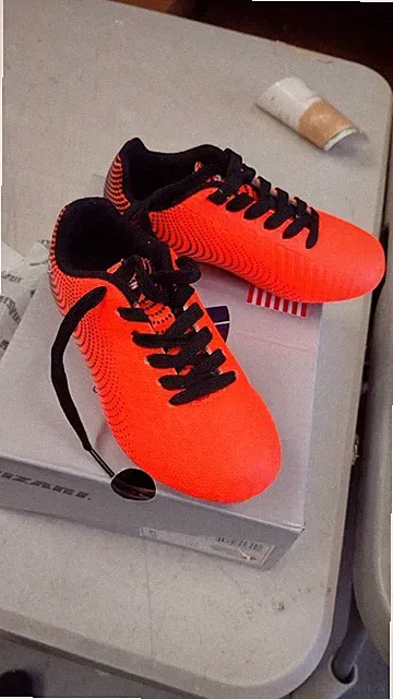 Vizari Stealth Firm Ground Soccer Cleats, Orange Size-Junior-5.5, VZSE93353J-5.5