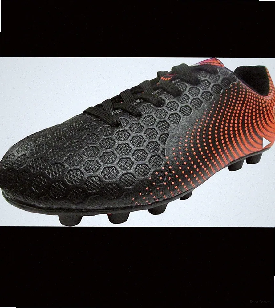 Vizari Stealth Kids Soccer Cleats, Black/Orange, Size 10.5, Firm Ground