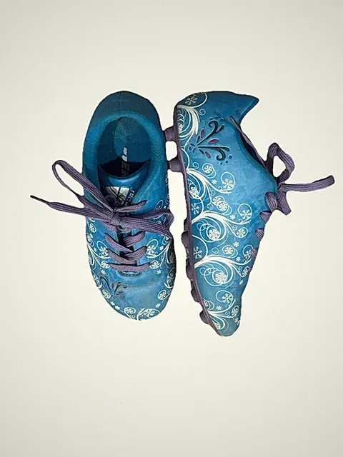 Vizari Toddler Girl's Frost Firm Soccer Cleats Shoes sz 12.5 Frozen Snowflake