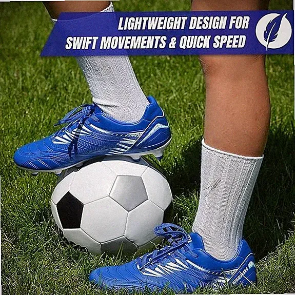 Vizari Valencia Adult Soccer Cleats, Size-10.5, Blue, VZSE93401M-10.5