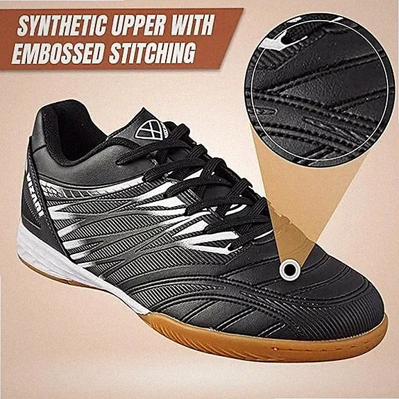 Vizari Valencia Indoor Adult Soccer Cleats, Black, Size-12, VZSE93403M-12