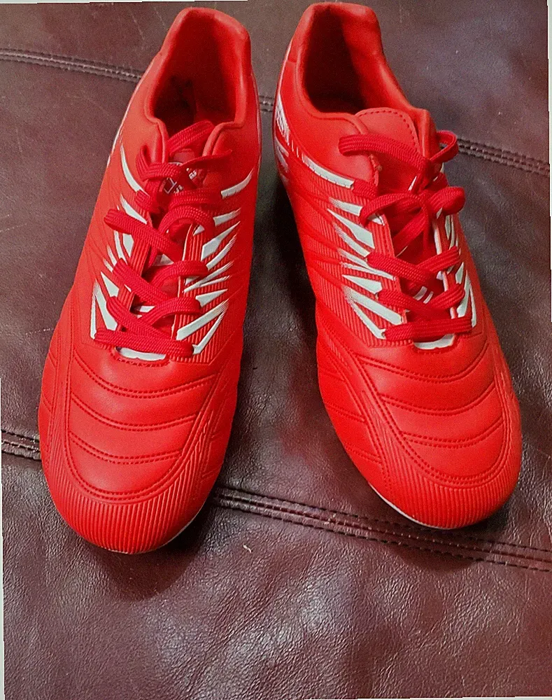 Vizari Valencia Soccer Cleats, Red/White, Men's Size-9.5