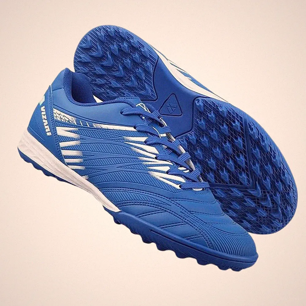 Vizari Valencia Turf Soccer Shoes for Men | Premium Comfort 6.5, Royal/White