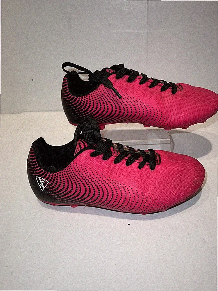Vizari Youth Stealth FG Soccer Cleat, Pink /Black - US Girls Size 13.5