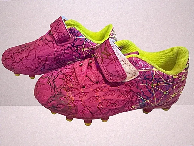 Vizari Zodiac Junior Firm Ground Soccer Cleats - Pink/Yellow
