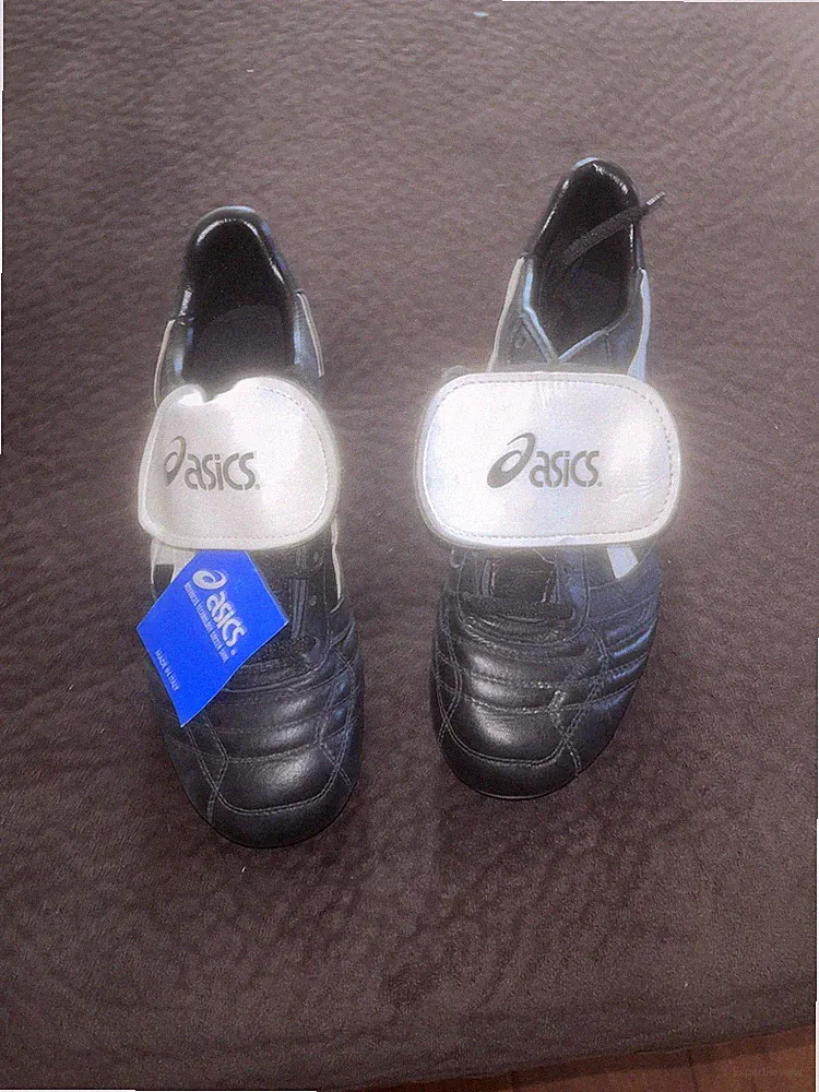 VTG ASICS SG Leather 1994 Made In Italy Soccer Cleats US 8