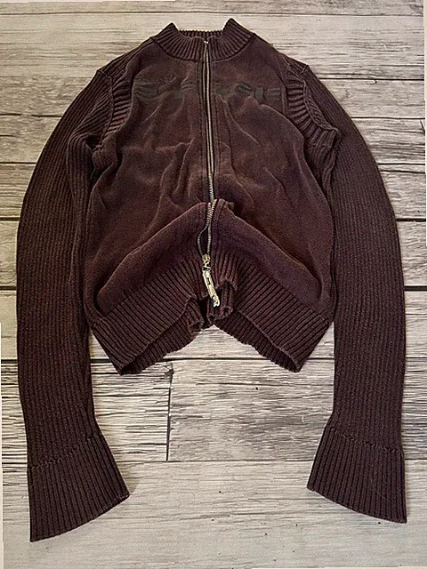 VTG Cropped StreetwearSweater Washed Hoodie 90s