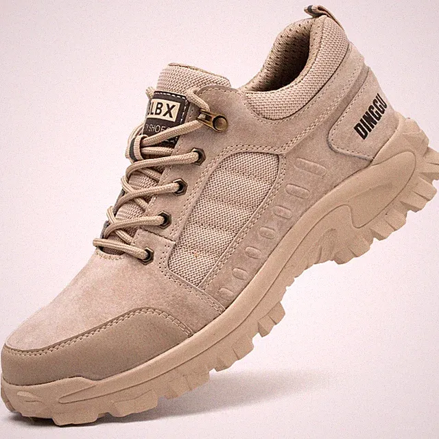 Waterproof Work Shoes Men's Safety Boots Steel Toe Cap Security Sneakers Grey