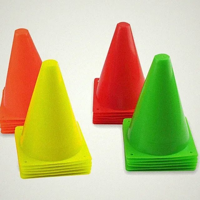 Weather-Resistant 7-Inch Training Cones - Perfect for Soccer, Football & More
