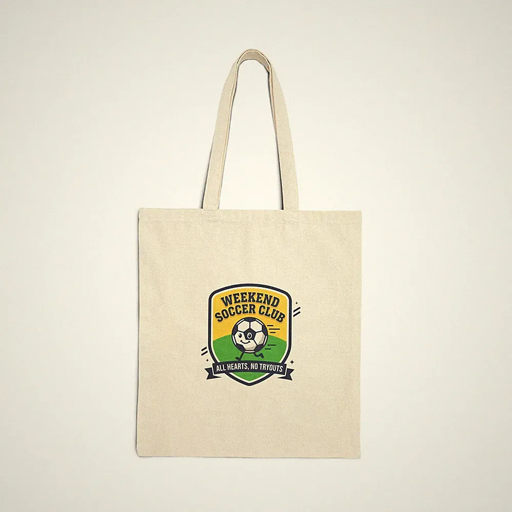Weekend Soccer Club Tote, youth league sideline supporter, soccer mom