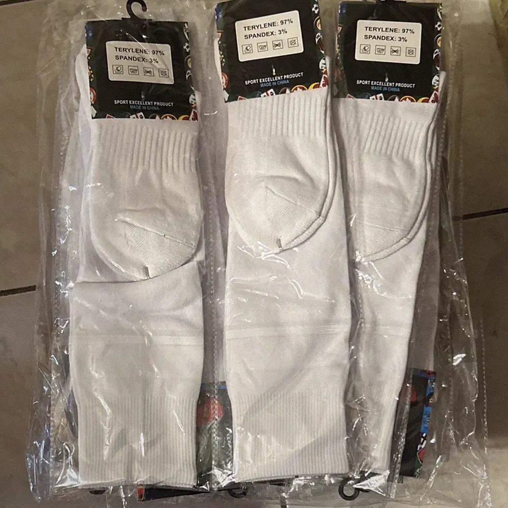 White Soccer Socks Pack 16 pairs