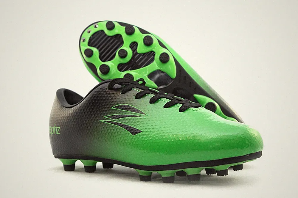 Wide Traxx Soccer Cleat, Lime Green/Black, Adult 11
