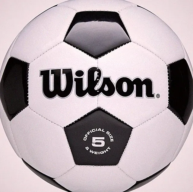 WILSON Traditional Soccer Balls Size 5, Black/White