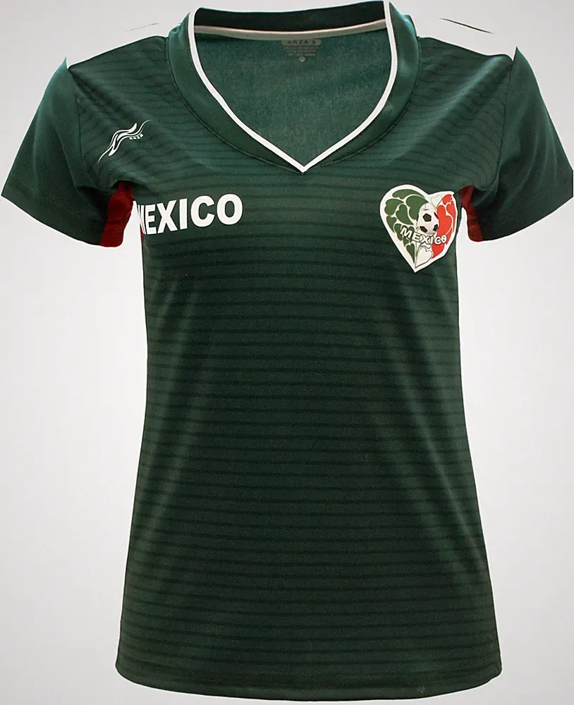 Women Mexico Fan Jersey Exclusive Design 2018 Color Green