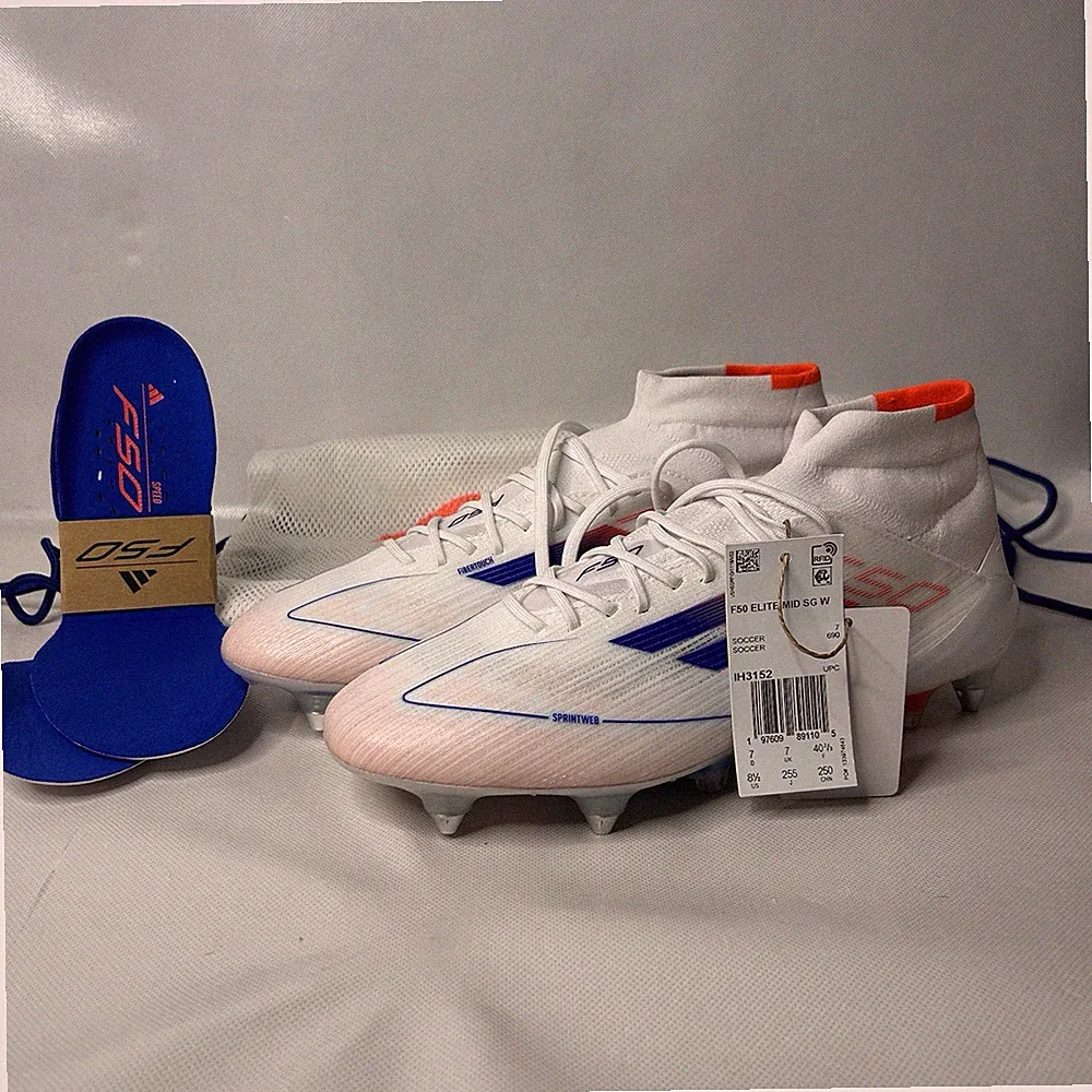 Women's Adidas F50 Elite Mid Soft Ground Adv Pack Soccer Cleats IH3152 Size 8.5