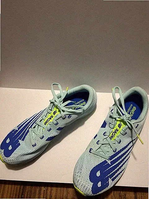 Women’s New Balance Racing Size 10 Soccer Track Cleats Spikes Blue Green