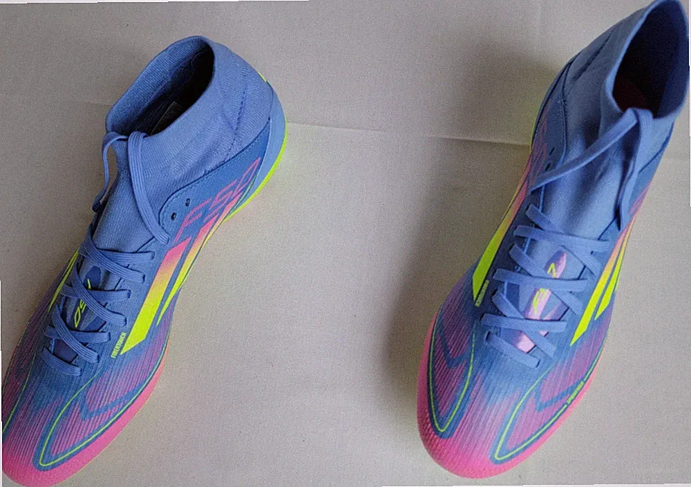 Womens Size 5.5 Blue/Pink/Lemon Adidas F50 Pro FG Mid-Cut Soccer Cleats IH3863
