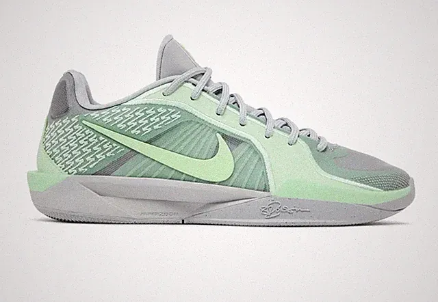 Womens Size 8- Nike Sabrina 2 Smoke Grey/Vapor Green Basketball Shoes FQ2174-004