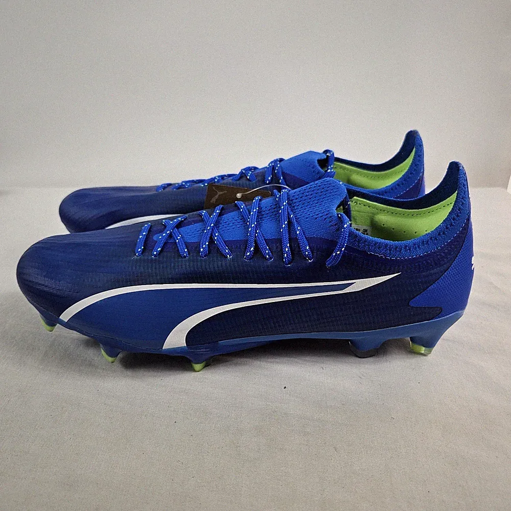 Womens Size 9 Blue/White Puma Ultra Ultimate FG/AG Soccer Cleats 107507-03