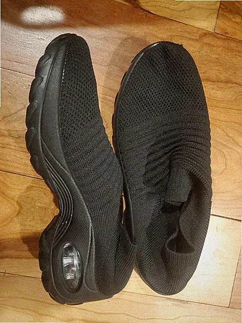 Womens Slip On Breathable Sneakers Trainers Sport Low Top Casual Shoes Size 5