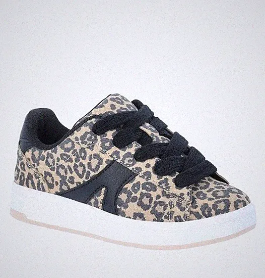 Wonder Nation Big Girls Platform Soccer Sneakers Cheetah Design Size 4 NWT