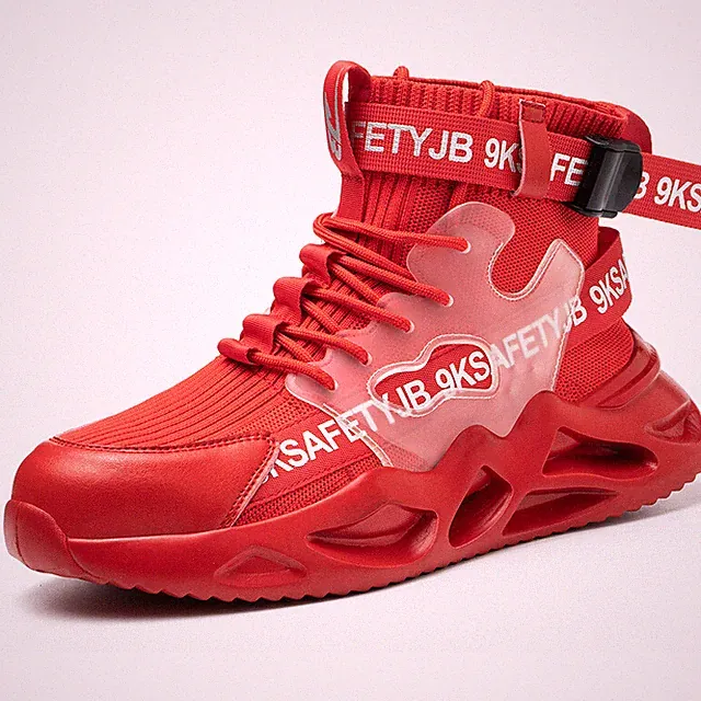 Work Boots Indestructible Safety Shoes Men Steel Toe Puncture-Proof Sneakers