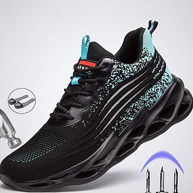 Work Boots Safety Steel Toe Shoes Men Indestructible Anti-puncture Sneakers