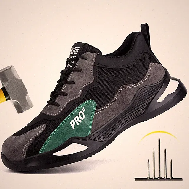 Work Safety Sneakers Men's Indestructible Steel Toe Shoes Anti-puncture Outdoor