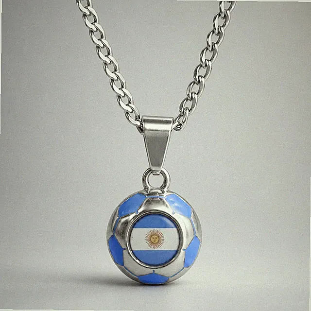 World Cup jewelry 2026 – Argentina Soccer Ball Pendant