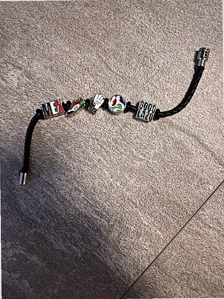 World Cup Mexico themed Charm Bracelet Soccer Beads
