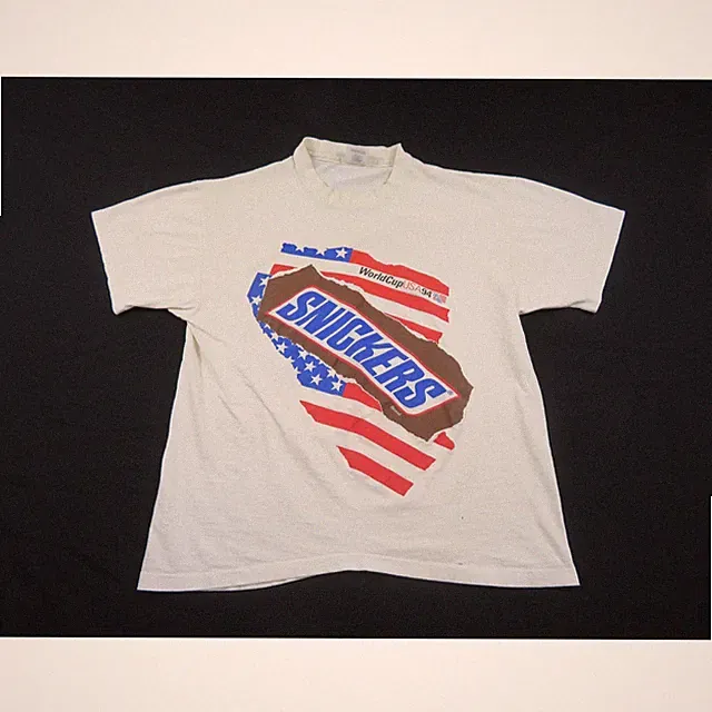 World Cup Soccer 1994 T-Shirt Snickers Candy Bar Double Sided White Sz XL
