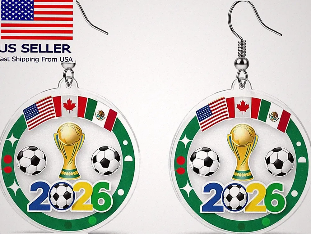 soccer earrings for women