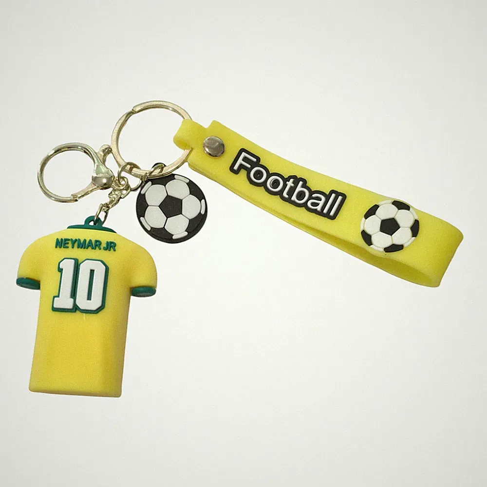 Xavi Neymar Jr. #10 Soccer Jersey Rubber Metal Keychain Brand New Free Shipping