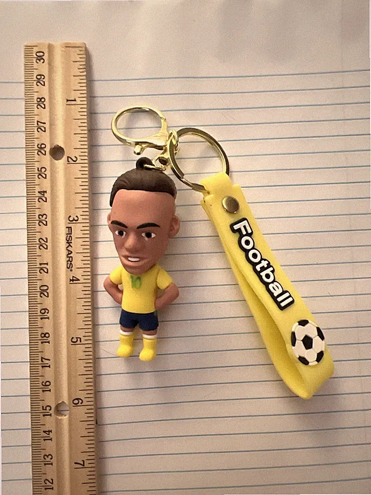 Xavi Neymar Jr. #10 Soccer Jersey Rubber & Metal Keychain, New!