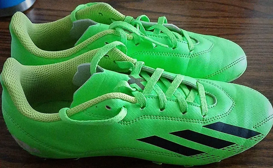 Youth Adidas X Solar Green Speed Portal .4 Flexible Ground Soccer Cleats Size...