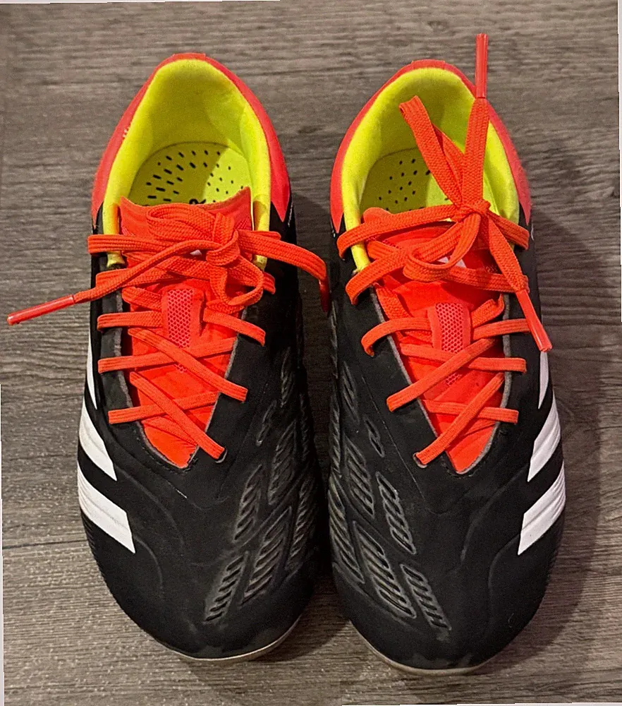 Youth Boys Adidas Predator Elite HG/AG Soccer Cleats Black Green Orange Size 13k