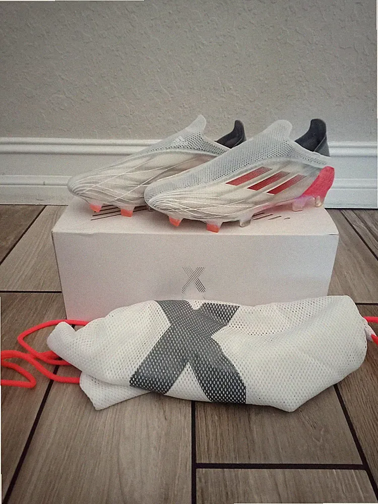 Youth Size 5 Adidas X Speedflow+ FG White Spark Laceless Soccer Cleats (Rare)