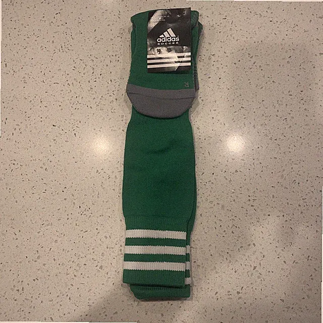 Youth Size S 13c-4y Adidas Soccer Sock Arch & Ankle Compression NWT Green