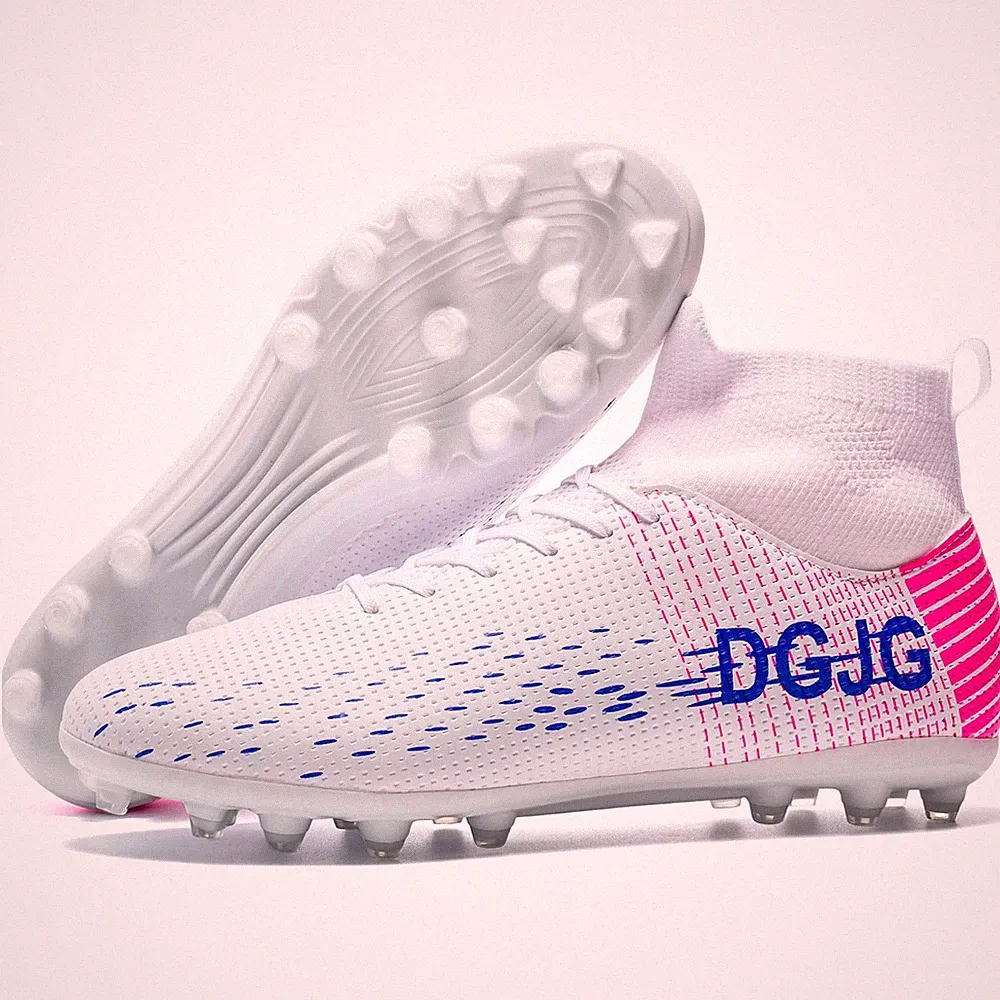 Youth Soccer Cleats Mens Training Football Cleats Lightweight Womens High-top...