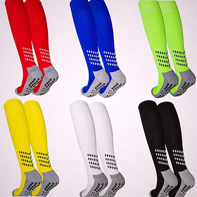 Youth Soccer Grip Cushioned Socks for Kids, Non-Slip Knee High Compression Stock