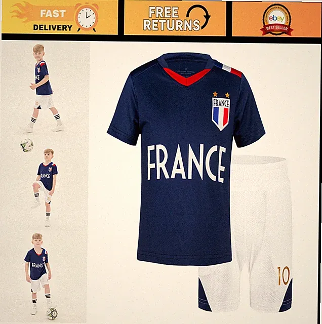 Youth Soccer Jersey Kit for Boys & Girls - Breathable, Quick-Dry Football Unifor