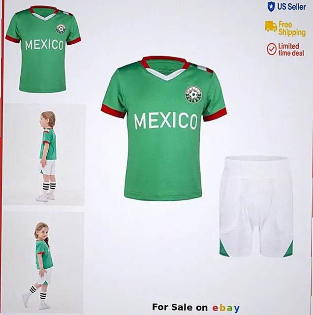 Youth Soccer Jersey Shorts Set 95 Polyester 4 Way Stretch Breathable for Kids