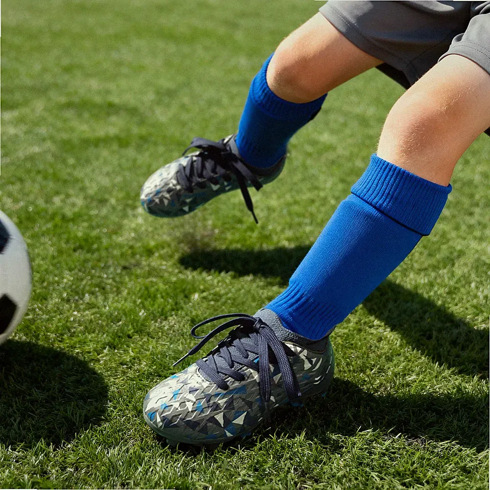 Youth Soccer Shoes High Top Kids Cleats Speed Anti-Slip Boys Girls Training FG
