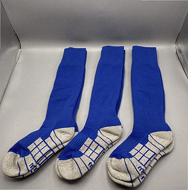 Youth Soccer Socks 3 Pack Blue Size Medium 5Y-7Y