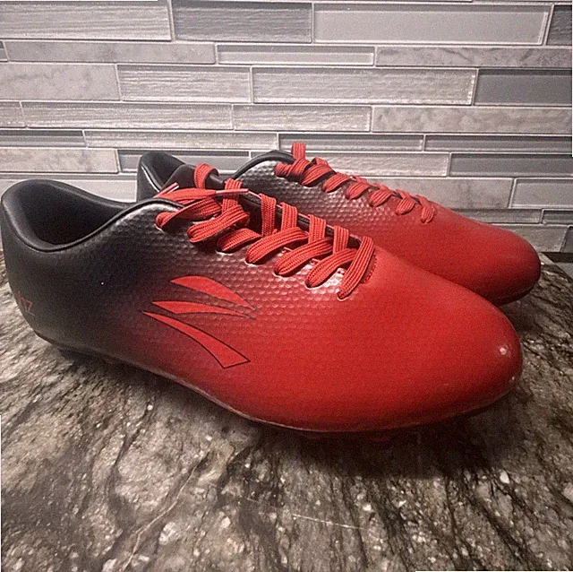 Zephz Wide Traxx Black/Space Cherry Soccer Cleat Size 11