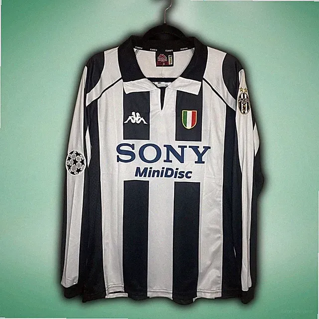 Zidane #21 Juventus 1997/1998 Champions League Home Kit Long Sleeve Jersey