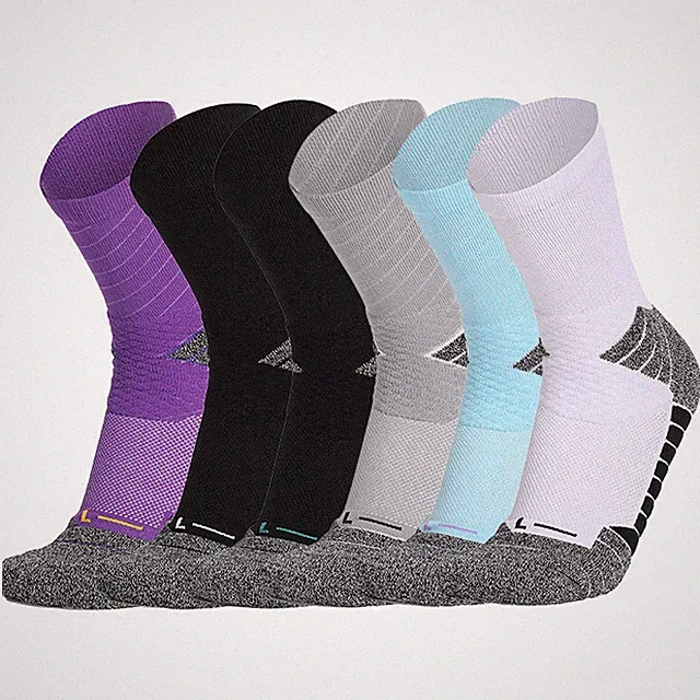 ZONBAILON Basketball Socks for Men Hiking Athletic Outdoor Sports Socks 3 Pairs
