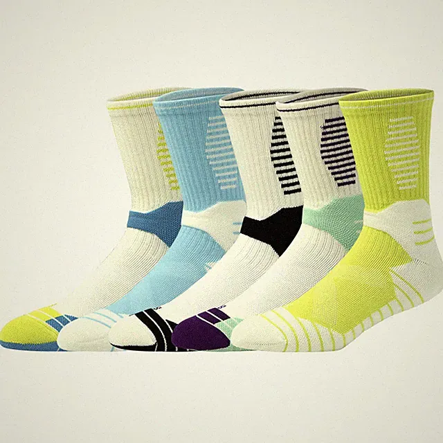 ZONBAILON Basketball Socks for Men Training Compression Athletic Sock 2 Pairs